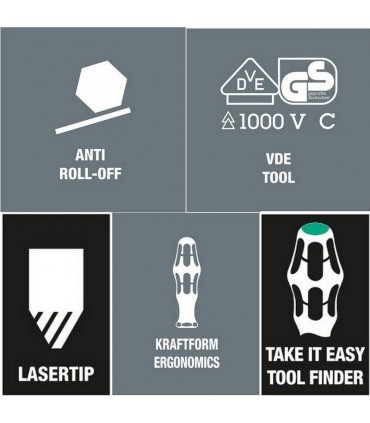 Wera Kraftform Big Pack 100 VDE Elektrikçi Tornavida Seti 14P 05105631001