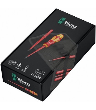 Wera VDE 7 KF Elektrikçi İnce Uçlu Tornavida Seti 05003475001