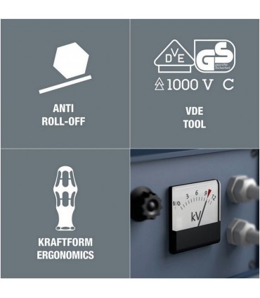 Wera VDE 7 KF Elektrikçi İnce Uçlu Tornavida Seti 05003475001