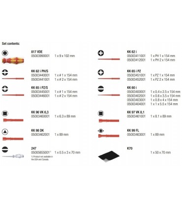 Wera VDE 18 KF Kompakt Elektrikçi Tornavida Seti 1 05003471001