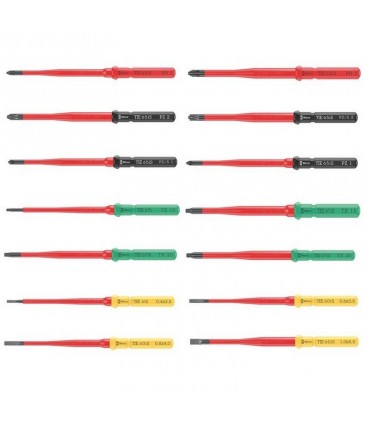 Wera VDE 17 Tool Finder Ekstra İnce 1 Geçmeli Uçlu Penseli Tornavida Set 05006612001