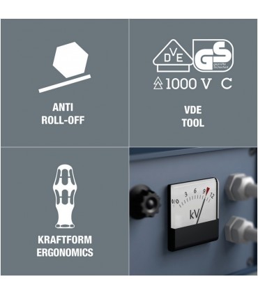 Wera VDE 16 Torklu Tornavida 1,2-3,0Nm İnce Uçlu Set 05135906001