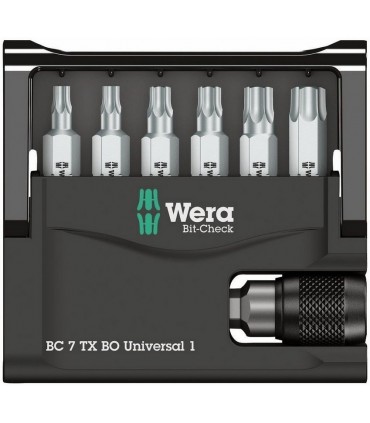 Wera Bit-Check 7 Universal 1 Delikli Torx BO Bits Seti 05056158001