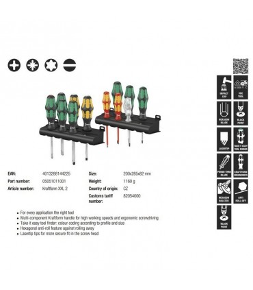 Wera Tornavida Seti XXL 2 Kraftform 12P 05051011001