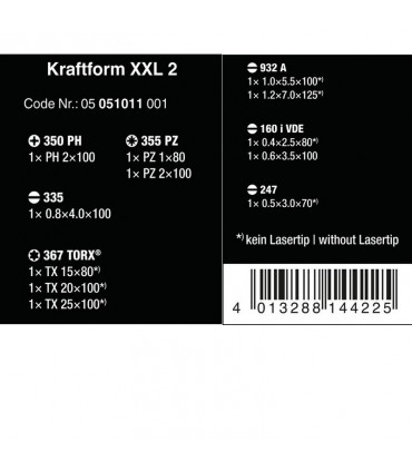 Wera Tornavida Seti XXL 2 Kraftform 12P 05051011001