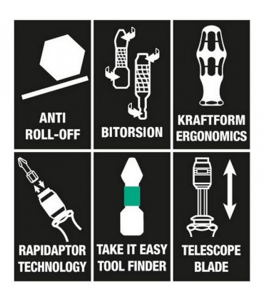 Wera Tool-Finder 20 KF Kompakt Tornavida Bits Seti 1 05051016001