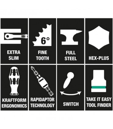 Wera Tool-Check PLUS 1/4" Bits Cırcır Lokma Set Emperyal 05056491001
