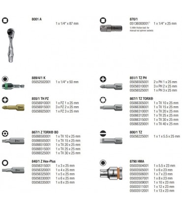 Wera Tool-Check 1 Zyklop Mini Cırcır Seti 05073220001