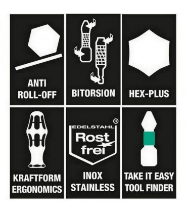 Wera Stubby Magazine Tornavida Bits Seti 1 05008873001