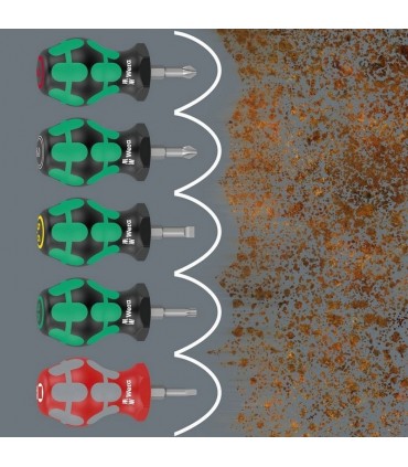 Wera Stubby Düz Yıldız Kare Tornavida Seti 3 5P 05008872001