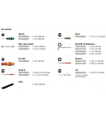 Wera SH2 Tesisatçı Tamir Alet Seti 05136026001