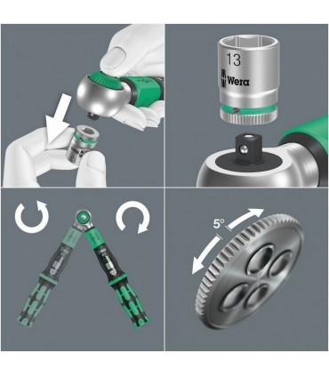 Wera Safe-Torque A1 Tork Anahtarı 2-12Nm Cırcır 1/4" Lokma 05075800001