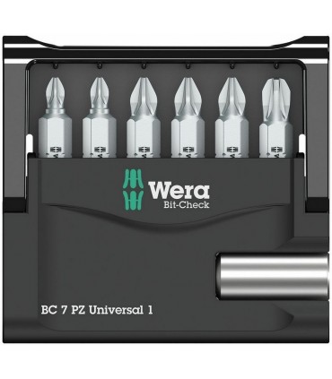 Wera Bit-Check 7 Universal 1 Pozidriv Bits Seti 05056296001
