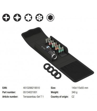 Wera Mobilya Montaj Bits Seti 05134021001