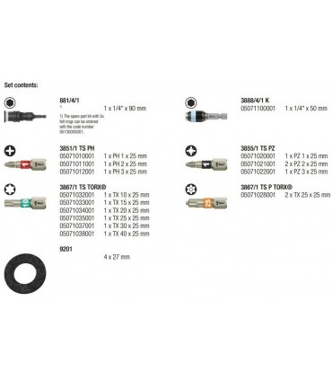 Wera Mobilya Montaj Bits Seti 05134021001