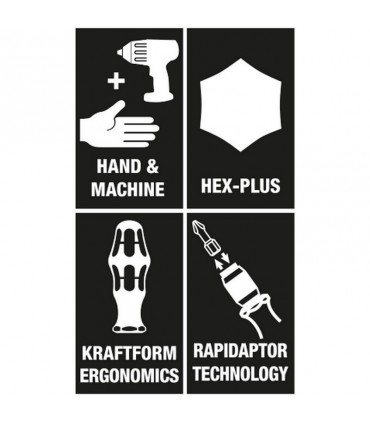 Wera Kraftform Kompakt 62 Tornavida Bits Seti 05059297001