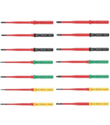 Wera KK VDE 16 Tool Finder Ekstra İnce 1 Geçmeli Uçlu Tornavida Set 05006608001