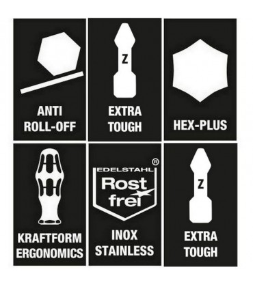Wera KF Kompakt Stubby RA4 Tornavida Bits Seti 05008886001