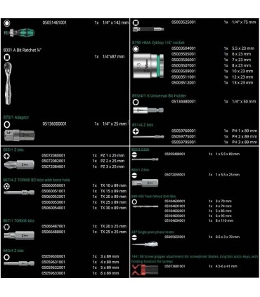 Wera H1 Ağaç İşleri Alet Seti Kraftform Kompakt 05135939001