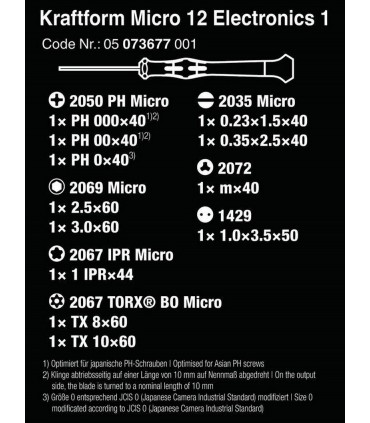 Wera Elektronikçi Tamir Mikro Tornavida Seti 05073677001
