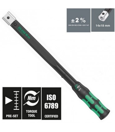 Wera Click-Torque XP4 14x18 Değişken Uçlu Torkmetre 20-250Nm 05075673001