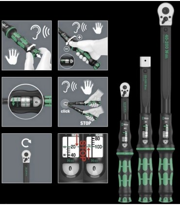 Wera Click-Torque X4 14x18 Değişken Uçlu Torkmetre 40-200Nm 05075654001