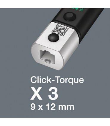 Wera Click-Torque X3 9x12 Değişken Uçlu Torkmetre 20-100Nm 05075653001