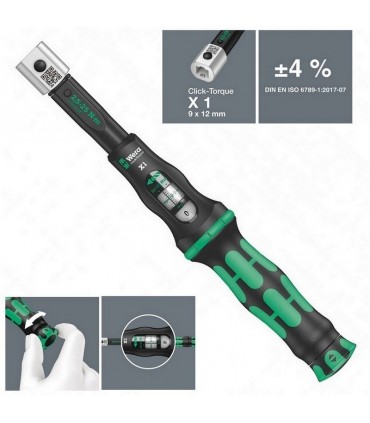 Wera Click-Torque X1 9x12 Değişken Uçlu Torkmetre 2,5-25Nm 05075651001