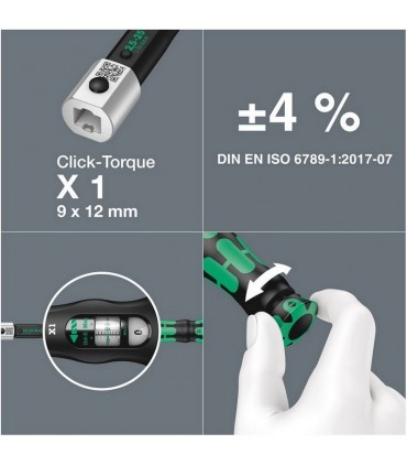 Wera Click-Torque X1 9x12 Değişken Uçlu Torkmetre 2,5-25Nm 05075651001