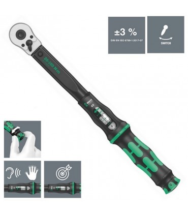Wera Click-Torque C2 Tork Anahtarı 20-100Nm Cırcır 1/2" 05075621001