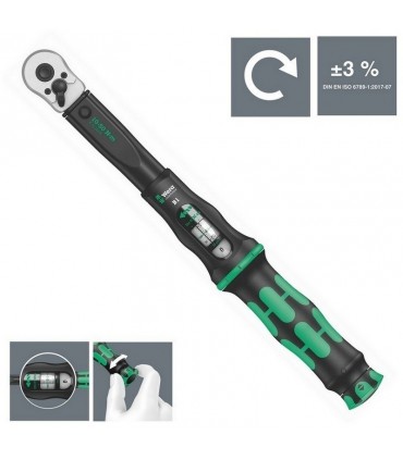 Wera Click-Torque B1 Tork Anahtarı 10-50Nm Cırcır 3/8" 05075610001