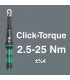 Wera Click-Torque A6 Tork Anahtarı 2,5-25Nm Cırcır 1/4" Bits 05075605001