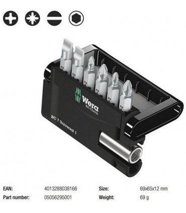 Wera Bit-Check 7 Universal 1 Bits Seti 05056295001