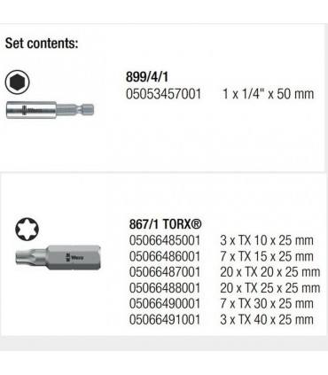 Wera Bit-Safe Klasik 9 Bits Seti 05057909001