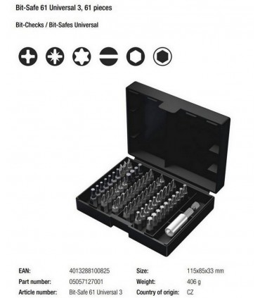 Wera Bit-Safe Klasik 4 Bits Seti 05057127001