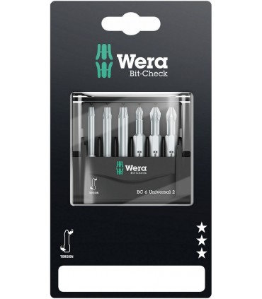Wera Bit-Check 6 Universal 2 SB Bits Seti 05073638001