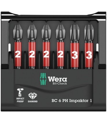 Wera Bit-Check 6 Impaktor Yıldız Bits Seti 1 05057691001