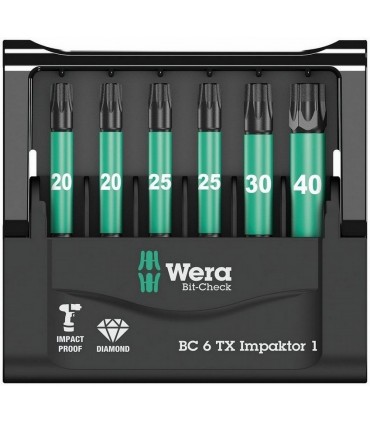 Wera Bit-Check 6 Impaktor Torx Bits Seti 1 05057693001