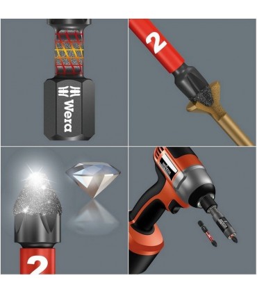 Wera Bit-Check 6 Impaktor Pozidriv Bits Seti 1 05057692001