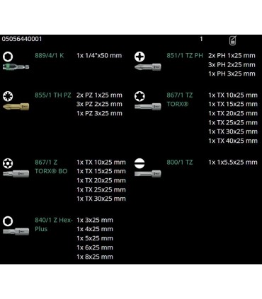 Wera Bit-Check 30 Bits Seti Universal1 05056440001