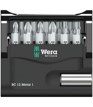 Wera Bit-Check 12 Metal 1 Bits Seti 05057424001