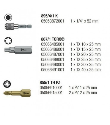 Wera Bit-Check 10 Universal 2 Bits Seti 05134200001