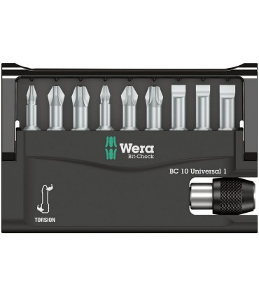 Wera Bit-Check 10 Universal 1 Torsion Bits Seti 05056161001