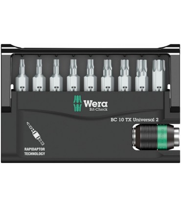Wera Bit-Check 10 Torx Universal 2 Bits Seti 05057115001