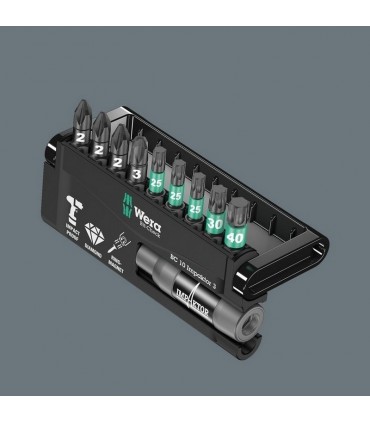 Wera Bit-Check 10 Impaktor Torx Pozidriv Bits Seti 3 05057683001