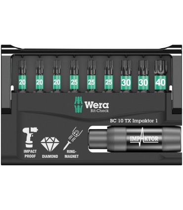 Wera Bit-Check 10 Impaktor Torx Bits Seti 1 05057688001