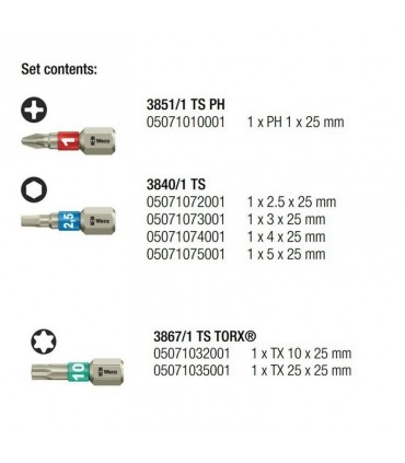 Wera Bisiklet Tamir Tornavida Bits Seti 5 05004185001