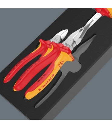 Wera 9784 Özel Kesim Sünger Knipex VDE İzole Pense Set 1 3P 05150184001