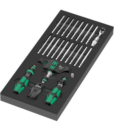Wera 9752 Özel Kesim Sünger KK Bits Tutuculu Cırcırlı Tornavida Bits Set 1 28P 05150152001