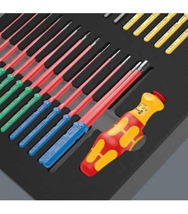 Wera 9751 Özel Kesim Sünger KK Değişken Uçlu VDE İzole Tornavida Set 1 28P 05150151001